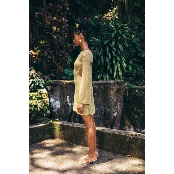 Cult Gaia Hazen Knit Dress in Gold - Picture 12 of 16